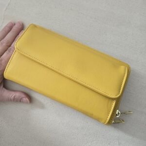 New Bright Yellow faux Leather Wallet